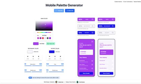 Mobile Palette Generator .